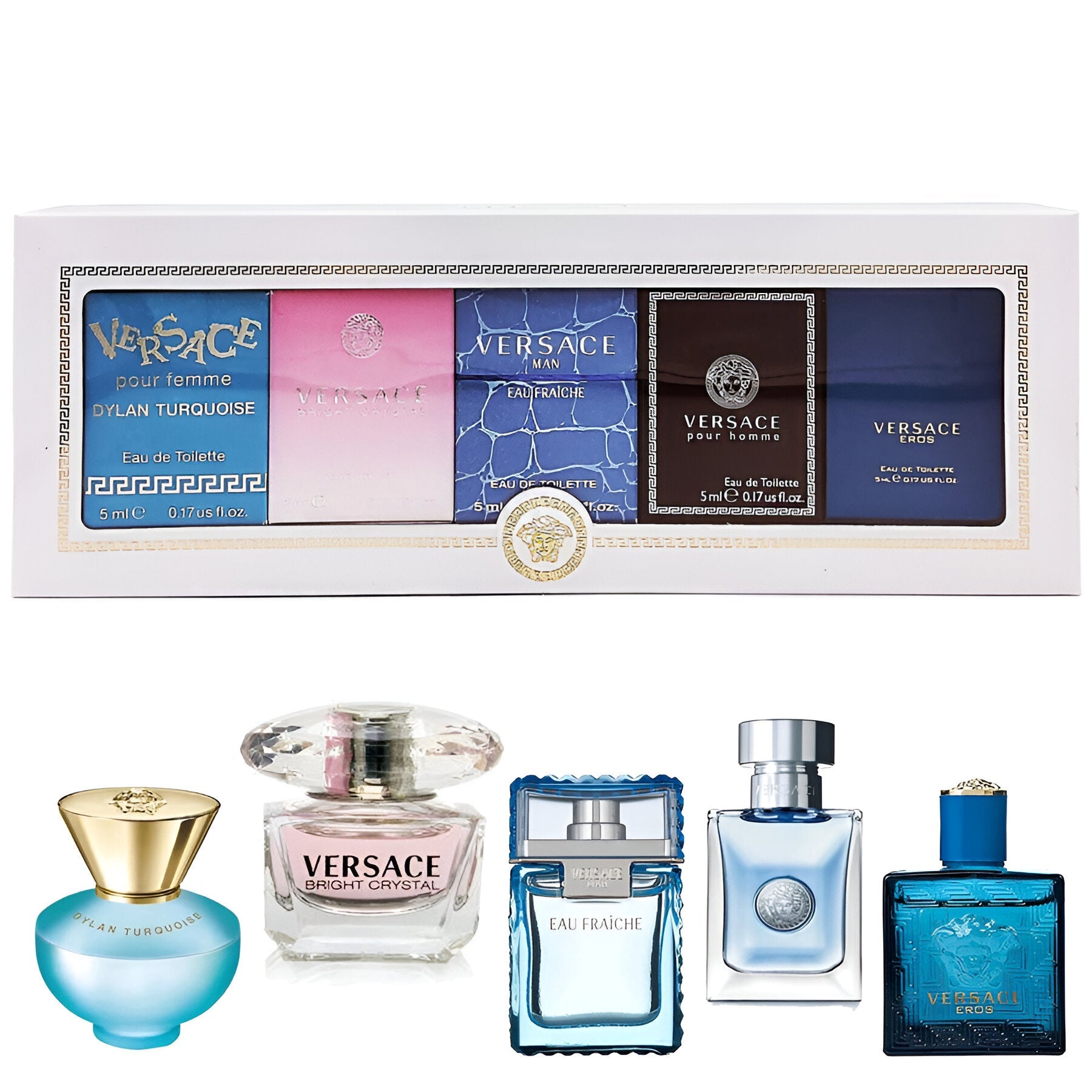 Versace Miniature Discovery Set EDT & EDP for Men & Women | My Perfume Shop
