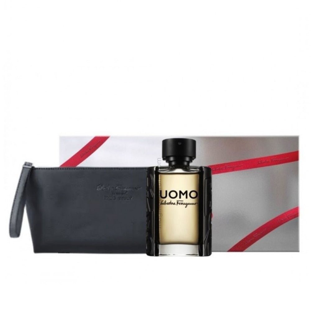 Shop Salvatore Ferragamo Uomo EDT Travel Pouch Travel Set