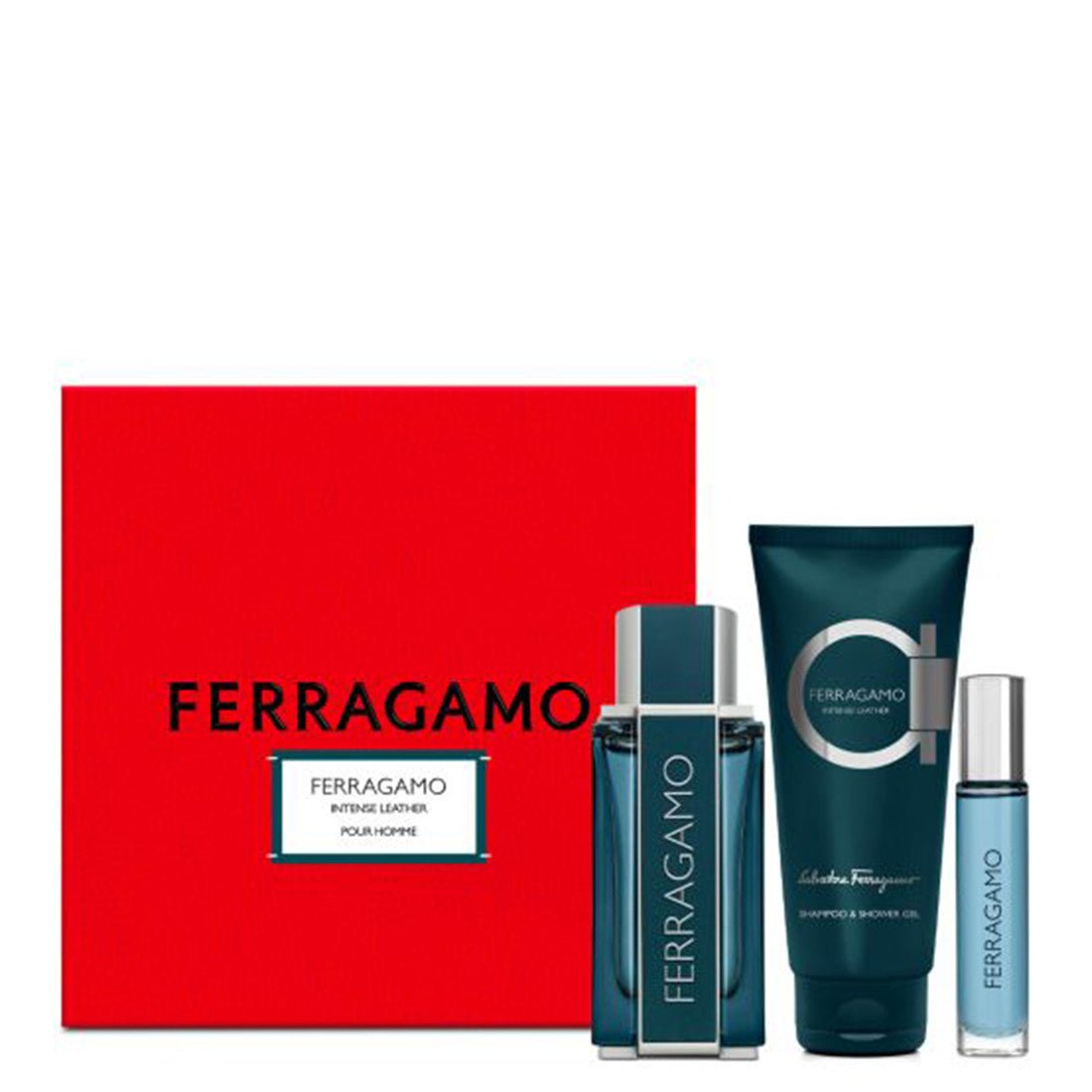 Salvatore Ferragamo Intense Leather EDP Shampoo & Shower Gel Set for Men | My Perfume Shop